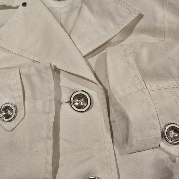 Giacca AGallery Co Lightweight Pleated Lined Jacket With Pockets Size S White. - Picture 14 of 15